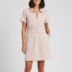 J. Crew Chino Zip Front Mini Shirt Dress Size 14